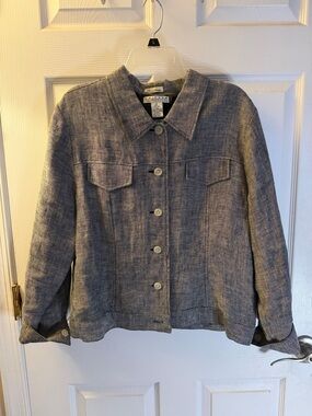 JohnPaulRichard Gray Button-Front Jean Jacket